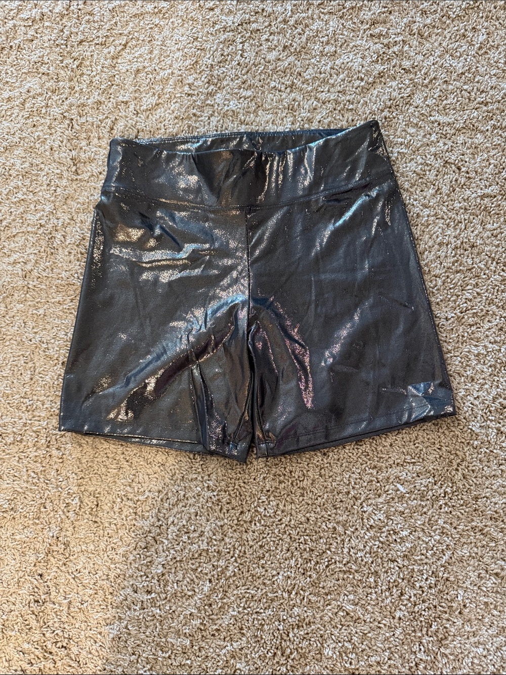 Victoria's Secret Shiny Black High-Rise Bike Shorts